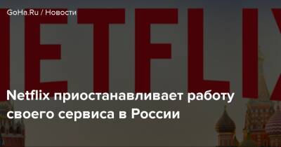 Юрий Борисов - Netflix приостанавливает работу своего сервиса в России - goha.ru - Россия