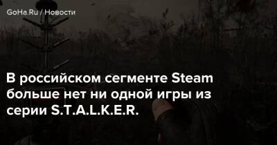 В российском сегменте Steam больше нет ни одной игры из серии S.T.A.L.K.E.R. - goha.ru - Россия