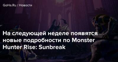 На следующей неделе появятся новые подробности по Monster Hunter Rise: Sunbreak - goha.ru