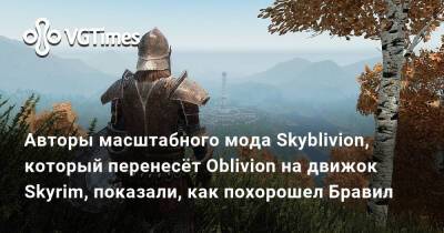 Авторы масштабного мода Skyblivion, который перенесёт Oblivion на движок Skyrim, показали, как похорошел Бравил - vgtimes.ru - Сша - Россия