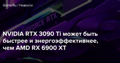 NVIDIA RTX 3090 Ti может быть быстрее и энергоэффективнее, чем AMD RX 6900 XT - goha.ru