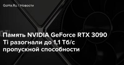 Память NVIDIA GeForce RTX 3090 Ti разогнали до 1,1 Тб/с пропускной способности - goha.ru - Tweaktown