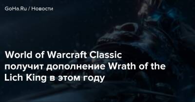 World of Warcraft Classic получит дополнение Wrath of the Lich King в этом году - goha.ru
