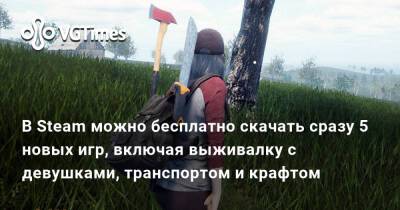 В Steam можно бесплатно скачать сразу 5 новых игр. Есть выживалка с девушками, транспортом и крафтом - vgtimes.ru