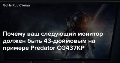 Почему ваш следующий монитор должен быть 43-дюймовым на примере Predator CG437KP - goha.ru