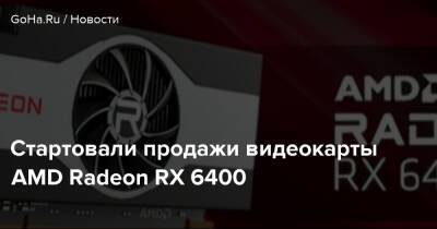 Стартовали продажи видеокарты AMD Radeon RX 6400 - goha.ru