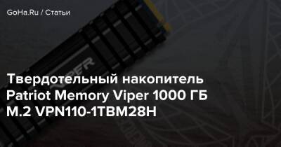 Твердотельный накопитель Patriot Memory Viper 1000 ГБ M.2 VPN110-1TBM28H - goha.ru