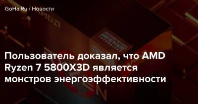 Пользователь доказал, что AMD Ryzen 7 5800X3D является монстров энергоэффективности - goha.ru