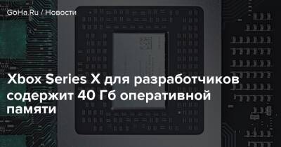 Xbox Series X для разработчиков содержит 40 Гб оперативной памяти - goha.ru