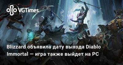 Blizzard объявила дату выхода Diablo Immortal — игра также выйдет на PC - vgtimes.ru