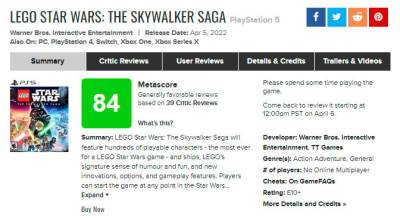 LEGO Star Wars The Skywalker Saga: высокие оценки, рекордный онлайн и быстрый взлом - zoneofgames.ru - Россия - Белоруссия