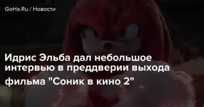 Идрис Эльба - Идрис Эльба дал небольшое интервью в преддверии выхода фильма "Соник в кино 2" - goha.ru - Россия