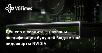 Дёшево и сердито — названы спецификации будущей бюджетной видеокарты NVIDIA - vgtimes.ru