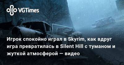 Игрок спокойно играл в Skyrim, как вдруг игра превратилась в Silent Hill с туманом и жуткой атмосферой — видео - vgtimes.ru