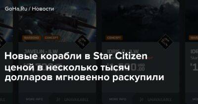 Крис Робертс - Новые корабли в Star Citizen ценой в несколько тысяч долларов мгновенно раскупили - goha.ru