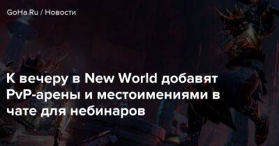 К вечеру в New World добавят PvP-арены и местоимениями в чате для небинаров - goha.ru
