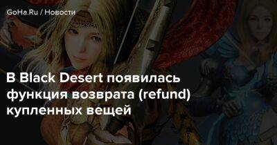 В Black Desert появилась функция возврата (refund) купленных вещей - goha.ru
