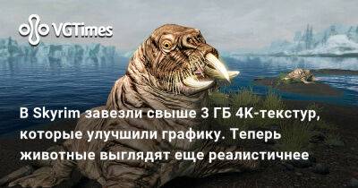 В Skyrim завезли свыше 3 ГБ 4K-текстур, которые улучшили графику. Теперь животные выглядят еще реалистичнее - vgtimes.ru