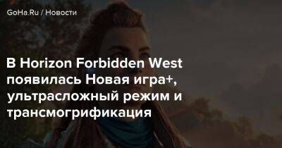 В Horizon Forbidden West появилась Новая игра+, ультрасложный режим и трансмогрификация - goha.ru