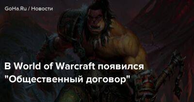 В World of Warcraft появился "Общественный договор" - goha.ru - Россия