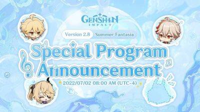 Дата презентации обновления 2.8 для Genshin Impact - mmo13.ru