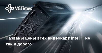 Названы цены всех видеокарт Intel — не так и дорого - vgtimes.ru - Тайвань - Новосибирск