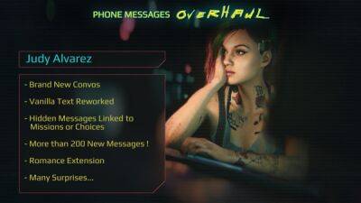 Джеки Уэллс - Новый мод для Cyberpunk 2077 расширяет телефонные сообщения в игре, добавляя более 200 сообщений от Джуди - playground.ru