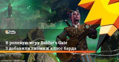 В ролевую игру Baldur's Gate 3 добавили гнома и класс барда - ridus.ru