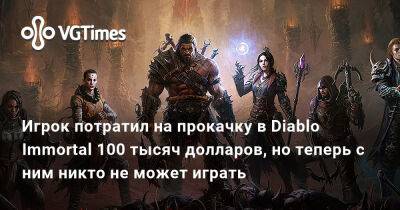 Игрок потратил на прокачку в Diablo Immortal 100 тысяч долларов, но теперь с ним никто не может играть - vgtimes.ru