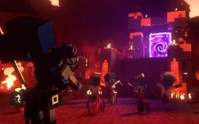 Джефф Кили - Mojang показала геймплейные кадры Minecraft Legends и рассыпающуюся башню - gametech.ru