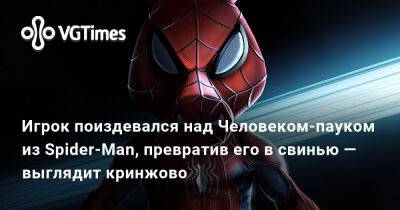 Игрок поиздевался над Человеком-пауком из Spider-Man, превратив его в свинью — выглядит кринжово - vgtimes.ru
