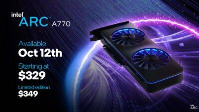 Intel подтвердила запуск Arc A770 и Arc A750 12 октября - playground.ru - Сша