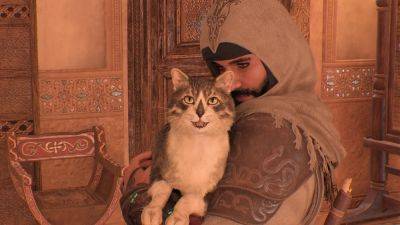Assassin's Creed Mirage bevat een kat met Assassin's Creed-logo als neus - ru.ign.com