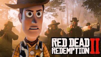 Ковбой Вуди из "Истории игрушек" очутился в мире Red Dead Redemption 2 - playground.ru - Мадагаскар