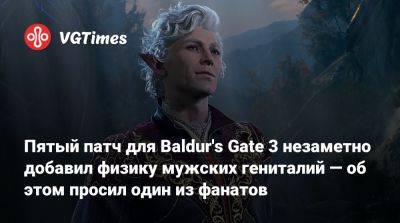 Larian Studios - Пятый патч для Baldur's Gate 3 незаметно добавил физику мужских гениталий — об этом просил один из фанатов - vgtimes.ru