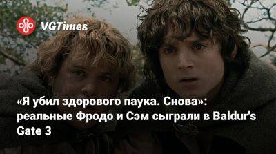 Элайджа Вуд (Elijah Wood) - Элайджа Вуд - Larian Studios - «Я убил здорового паука. Снова»: реальные Фродо и Сэм сыграли в Baldur's Gate 3 - vgtimes.ru