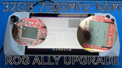 Энтузиаст установил в ASUS ROG Ally 32 ГБ памяти LPDDR5X-7500 - playground.ru