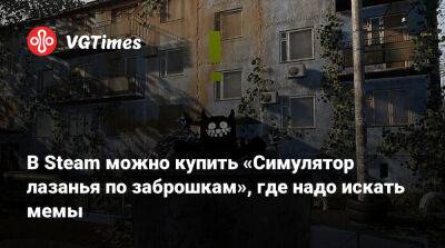 В Steam можно купить «Симулятор лазанья по заброшкам», где надо искать мемы - vgtimes.ru