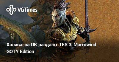 Халява: на ПК раздают TES 3: Morrowind GOTY Edition - vgtimes.ru - Россия - Белоруссия