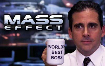 Стив Карелл - Майкл Скотт - Майкл Скотт ворвался в Mass Effect. Менеджер «Офиса» в забавном ролике - gametech.ru