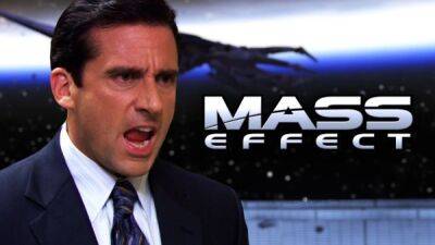 Стив Карелл - Майкл Скотт - Стив Карелл пытается разрешить конфликтные ситуации на борту фрегата "Нормандия" в забавном ролике по Mass Effect - playground.ru