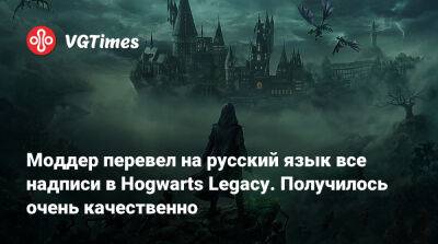 Моддер перевел на русский язык все надписи в Hogwarts Legacy. Получилось очень качественно - vgtimes.ru