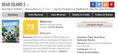 Вышли первые обзоры Dead Island 2 — средний балл 72-74 из 100 - zoneofgames.ru - Россия