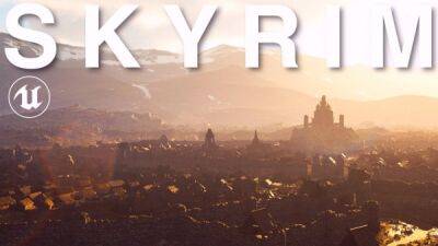 Большой фанат The Elder Scrolls 5: Skyrim воссоздал Вайтран на движке Unreal Engine 5 - playground.ru - Вайтран