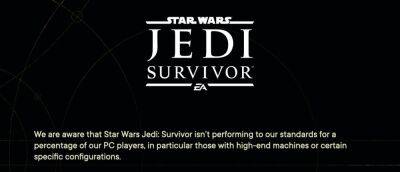 Разработчики пообещали исправить проблемы ПК-версии Star Wars Jedi: Survivor в самое ближайшее время - zoneofgames.ru