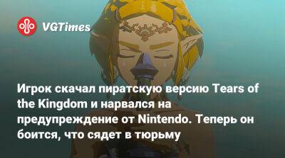 Игрок скачал пиратскую версию Tears of the Kingdom и нарвался на предупреждение от Nintendo. Теперь он боится, что сядет в тюрьму - vgtimes.ru