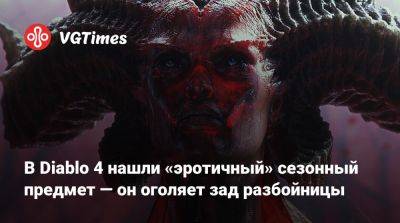 В Diablo 4 нашли «эротичный» сезонный предмет — он оголяет зад разбойницы - vgtimes.ru