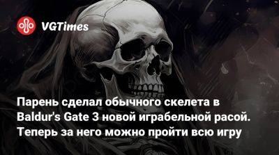 Парень сделал обычного скелета в Baldur's Gate 3 новой играбельной расой. Теперь за него можно пройти всю игру - vgtimes.ru