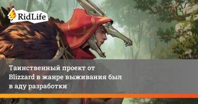 Дэн Хэй - Таинственный проект от Blizzard в жанре выживания был в аду разработки - ridus.ru