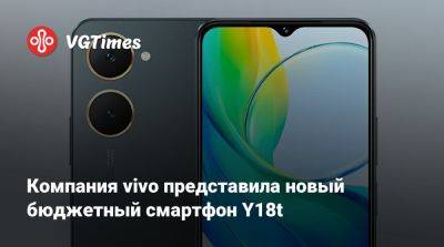 Компания vivo представила новый бюджетный смартфон Y18t - vgtimes.ru - Индия